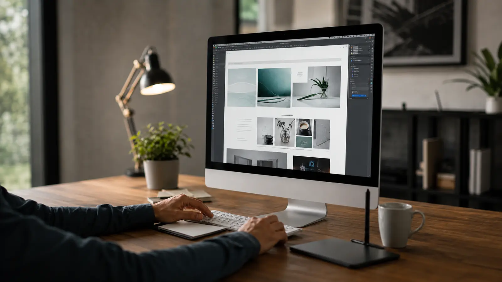 Custom WordPress website design displayed on a desktop computer