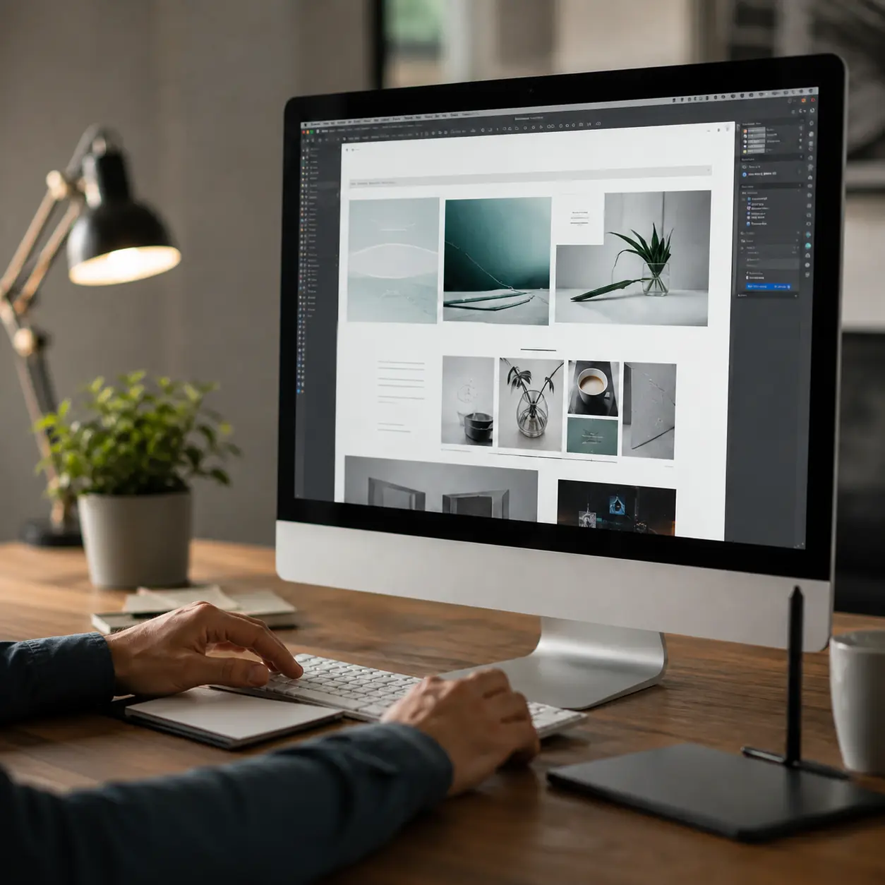 Custom WordPress website design displayed on a desktop computer