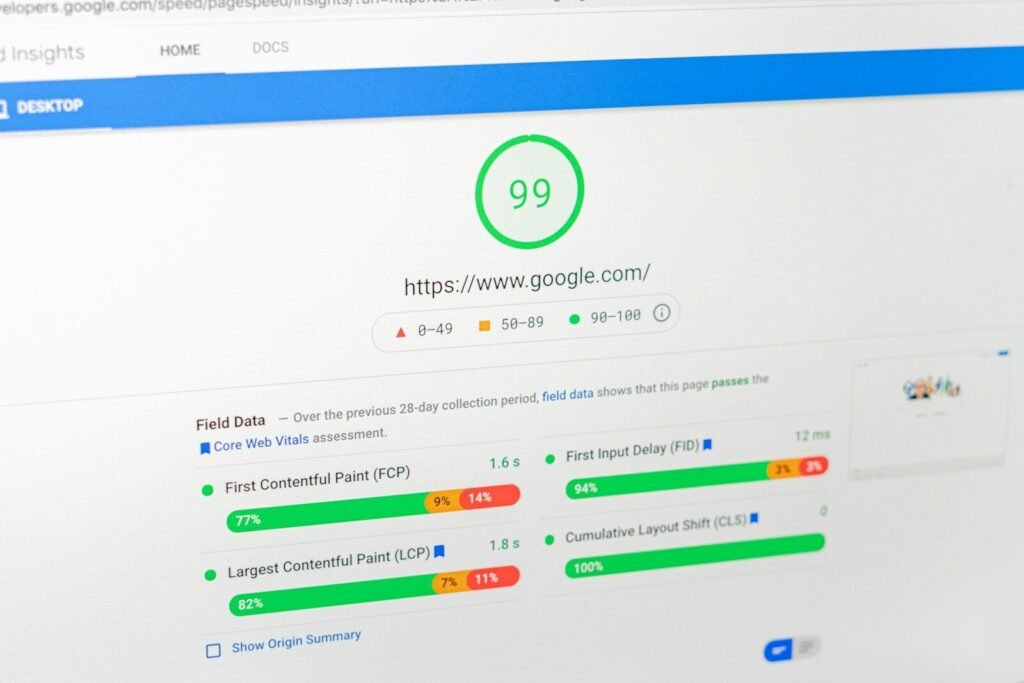 PageSpeed Insights website speed test